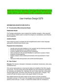 WGU D279 User Interface Design Final Submission 2026 &vert; Complete Solution Guide &vert; Latest Update