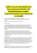 SARON Air Law Exam Official Exam Prep Actual Exam 2026&sol;2027 with Detailed Rationales &vert; Complete Exam-Style Questions &vert; Pass Guaranteed &ndash; A&plus; Graded&NewLine;&NewLine;