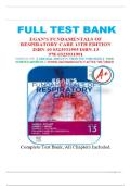 Test Bank for Egan&rsquo;s Fundamentals of Respiratory Care 13th Edition &vert; Complete Questions & Answers Guide