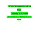 TEST BANK FOR URINALYSIS AND BODY FLUIDS 7TH EDITION BY STRASINGER &vert; COMPLETE CHAPTERS 1&ndash;17 &vert; QUESTIONS WITH ANSWERS AND RATIONALES