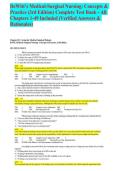 DeWitt&rsquo;s Medical-Surgical Nursing&colon; Concepts & Practice &lpar;3rd Edition&rpar; Complete Test Bank - All Chapters 1-49 Included &lpar;Verified Answers & Rationales&rpar;