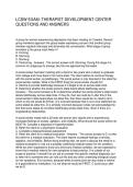 LCSW EXAM THERAPIST DEVELOPMENT CENTER QUESTIONS AND ANSWERS
