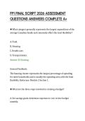FP1 FINAL SCRIPT 2026 ASSESSMENT&NewLine;QUESTIONS ANSWERS COMPLETE A&plus;