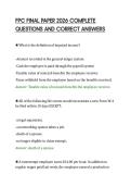 FPC FINAL PAPER 2026 COMPLETE&NewLine;QUESTIONS AND CORRECT ANSWERS