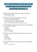 FP-C TEST REVIEW ACTUAL EXAM&NewLine;PAPER 2026 QUESTIONS WITH&NewLine;ANSWERS GRADED A&plus;