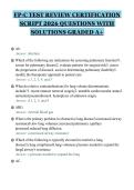 FP-C TEST REVIEW CERTIFICATION&NewLine;SCRIPT 2026 QUESTIONS WITH&NewLine;SOLUTIONS GRADED A&plus;