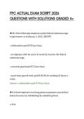 FPC ACTUAL EXAM SCRIPT 2026&NewLine;QUESTIONS WITH SOLUTIONS GRADED A&plus;