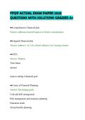 FPQP ACTUAL EXAM PAPER 2026&NewLine;QUESTIONS WITH SOLUTIONS GRADED A&plus;