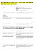 Microsoft Certified Azure Fundamentals Exam &lpar;AZ-900&rpar; ACTUAL UPDATED &NewLine;QUESTIONS AND CORRECT ANSWERS 