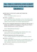 FRA TIER 2 CERTIFICATION SCRIPT&NewLine;2026 QUESTIONS WITH SOLUTIONS&NewLine;GRADED A&plus;