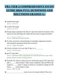 FRA TIER 2 COMPREHENSIVE STUDY&NewLine;GUIDE 2026 FULL QUESTIONS AND&NewLine;SOLUTIONS GRADED A&plus;