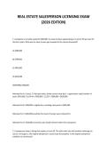REAL ESTATE SALESPERSON LICENSING EXAM&NewLine;&lpar;2026 EDITION&rpar;