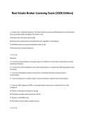 Real Estate Broker Licensing Exam &lpar;2026 Edition&rpar;&NewLine;