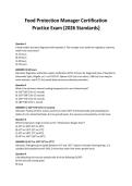 Food Protection Manager Certification&NewLine;Practice Exam &lpar;2026 Standards&rsqb;&NewLine;
