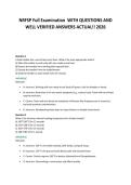 NRFSP Full Examination WITH QUESTIONS AND&NewLine;WELL VERIFIED ANSWERS ACTUAL&excl;&excl; 2026