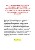 SACA C-103 CERTIFIED INDUSTRY 4&period;0 &NewLine;ASSOCIATE &ndash; ROBOT SYSTEM &NewLine;OPERATIONS EXAMINATION COMPLETE &NewLine;QUESTIONS AND DETAILED SOLUTIONS &NewLine;LATEST UPDATE THIS YEAR JUST &NewLine;RELEASED