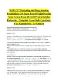 WGU C173 Scripting and Programming Foundations OA Exam Prep Official Practice Exam Actual Exam 2026&sol;2027 with Detailed Rationales &vert; Complete Exam-Style Questions &vert; Pass Guaranteed &ndash; A&plus; Graded&NewLine;&NewLine;