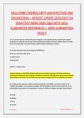 WGU D488 CYBERSECURITY ARCHITECTURE AND ENGINEERING &ndash; NEWEST UPDATE 2026&sol;2027 OA EXAM TEST BANK &lpar;300&plus; Q&A WITH WELL ELABORATED RATIONALES&rpar; &vert; 100&percnt; GUARANTEED PASS&excl;&excl;&excl;