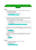 NUR304 Fundamentals of Nursing &ndash; Final Exams Weeks 1&ndash;6 Latest Reviewed Questions with Correct Answers