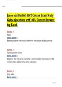 Jones and Bartlett EMT Course Exam Study Guide Questions with100&percnt; Correct Answers top Rated 