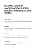 FRACTURES & AMPUTATIONS&NewLine;COMPREHENSIVE STUDY GUIDE 2026&NewLine;ORTHOPEDIC MANAGEMENT SOLUTIONS&NewLine;VERIFIED A&plus;