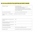 ASL Final Exam UPDATED ACTUAL QUESTIONS AND CORRECT ANSWERS 