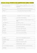 ASL Exam 1 Review UPDATED ACTUAL QUESTIONS AND CORRECT ANSWERS 