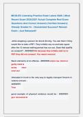 MCOLES Licensing Practice Exam Latest 2026 &vert;&vert; Most &NewLine;Recent Exam 2026&vert;2027 Actual Complete Real Exam &NewLine;Questions And Correct Answers &lpar;Verified Answers&rpar; &NewLine;Already Graded A&plus; &vert; Guaranteed Success&excl;&excl; Newest &NewLine;Exam &vert; Just Released&excl;&excl;