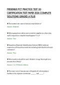 FRESENIUS PCT PRACTICE TEST 55&NewLine;CERTIFICATION TEST PAPER 2026 COMPLETE&NewLine;SOLUTIONS GRADED A PLUS
