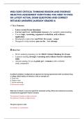 WGU D265 Critical Thinking Reasoning and Evidence Objective Assessment Questions and Correct Detailed Answers &vert; Latest OA Study Guide A