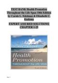 Health Promotion Throughout the Life Span&comma; 10th Edition&colon; Comprehensive Nursing Health Promotion & Health Policy Test Bank&semi; Chapters 1&ndash;25 &vert; Expert Questions&comma; Verified Answers & NCLEX Preparation Resource
