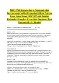 WGU D268 Introduction to Communication Interpersonal Conflict Persuasion Official Practice Exam Actual Exam 2026&sol;2027 with Detailed Rationales &vert; Complete Exam-Style Questions &vert; Pass Guaranteed &ndash; A&plus; Graded&NewLine;&NewLine;