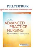 Test Bank for Advanced Practice Nursing&colon; Essentials for Role Development&period; 5th Edition&period; By Lucille A&period; Joel&period; 2025&vert;&vert;All Chapters Covered&vert;&vert; Latest Edition&vert;&vert; ISBN-&NewLine;