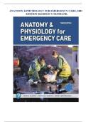 TEST BANK For Anatomy and Physiology for Emergency Care&comma; 3rd Edition By Bledsoe&vert; Verified Chapter's 1 - 20 &vert; Complete&NewLine;