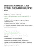 FRESENIUS PCT PRACTICE TEST 55 FINAL&NewLine;PAPER 2026 STUDY GUIDE DETAILED ANSWERS&NewLine;READY
