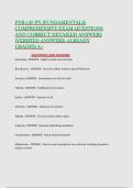 PNR-120 PN &lpar;FUNDAMENTALS&rpar; &NewLine;COMPREHENSIVE EXAM QUESTIONS &NewLine;AND CORRECT DETAILED ANSWERS &NewLine;&lpar;VERIFIED ANSWERS&rpar; ALREADY &NewLine;GRADED A&plus; 