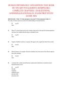 Human Physiology 16th Edition Test Bank by Stuart Fox & Krista Rompolski &vert; Complete Chapters 1-20 Questions&comma; Answers & Rationales &vert; Exam Prep Study Guide 2026