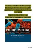 McCance & Huether Pathophysiology 9th Edition Test Bank&comma; Adult & Child Disease Foundations&semi; Complete Chapter 1&ndash;49 Q&A with Verified Answers