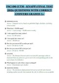 FSC100 &lpar;UTM - KNAPP&rpar; FINAL TEST&NewLine;2026 QUESTIONS WITH CORRECT&NewLine;ANSWERS GRADED A&plus;
