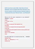 NATE Core Exam Latest 2026 &vert;&vert; Most Recent Exam &NewLine;2026&vert;2027 Actual Complete Real Exam Questions And &NewLine;Correct Answers &lpar;Verified Answers&rpar; Already Graded A&plus; &NewLine;&vert; Guaranteed Success&excl;&excl; Newest Exam &vert; Just Released&excl;&excl; 
