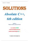 Solutions for Absolute C&plus;&plus; 6th Edition by Walter Savitch&comma; Chapters 1-20