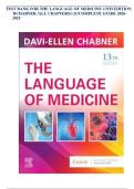 Test Bank Complete&lowbar; The Language Of Medicine 13th Edition&comma; &lpar;2023&rpar; By Davi-Ellen Chabner &lpar;Author&rpar; All Chapter 1-22&vert; Latest Version With Detailed And Verified Answers&vert; Grade A&plus;&NewLine;