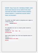 NCCER - Power Tools &lpar;104 - 6th Edition&rpar; EXAM &vert;&vert; MOST &NewLine;RECENT EXAM 2026&vert;2027 ACTUAL COMPLETE REAL EXAM &NewLine;QUESTIONS AND CORRECT ANSWERS &lpar;VERIFIED ANSWERS&rpar; &NewLine;ALREADY GRADED A&plus; &vert; GUARANTEED SUCCESS&excl;&excl; NEWEST &NewLine;EXAM &vert; JUST RELEASED&excl;&excl;