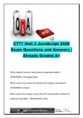 WGU C777 EXAM COMPLETE PACKAGE DEAL