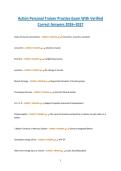 Action Personal Trainer Practice Exam With Verified Correct Answers 2026&ndash;2027 &vert; Complete CPT Exam Prep&comma; Mock Tests & Study Guide