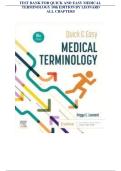 TEST BANK for quick and easy medical terminology &lpar;10th edition 2024&rpar;by leonard&sol; ALL CHAPTERS INCLUDED AND UPDATED&NewLine;