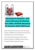 NYSTCE Educating All Students &lpar;EAS&rpar; 2026 Exam Study Guide &vert; 140&plus; Questions & Answers on ELL Strategies&comma; Special Education&comma; Differentiated Instruction & Learning Theories &vert; New York Teacher Certification