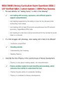 WGU D668 Literacy Curriculum Exam Questions 2026 &vert; 137 Verified Questions & Answers &vert; Latest Update &vert; Comprehensive Study Guide