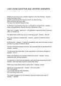 LADC EXAM QUESTINS AND VERIFIED ANSWERS
