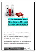 JavaScript 2026 Exam Study Guide &vert; 50&plus; Questions & Correct Answers on Variables&comma; Arrays&comma; Loops&comma; Regular Expressions & Debugging &vert; JavaScript Programming